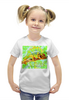 Заказать детскую футболку в Москве. Футболка с полной запечаткой для девочек Хамелеон на пятнистом фоне от Zorgo-Art  - готовые дизайны и нанесение принтов.