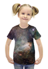 Заказать детскую футболку в Москве. Футболка с полной запечаткой для девочек Космос от Jimmy Flash - готовые дизайны и нанесение принтов.