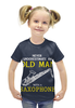 Заказать детскую футболку в Москве. Футболка с полной запечаткой для девочек Old man saxophone  от ПРИНТЫ ПЕЧАТЬ  - готовые дизайны и нанесение принтов.