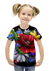 Заказать детскую футболку в Москве. Футболка с полной запечаткой для девочек Композиция цветов от weeert - готовые дизайны и нанесение принтов.