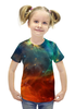 Заказать детскую футболку в Москве. Футболка с полной запечаткой для девочек Космическая туманность от Виктор Гришин - готовые дизайны и нанесение принтов.