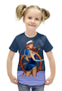 Заказать детскую футболку в Москве. Футболка с полной запечаткой для девочек Морячка  от ПРИНТЫ ПЕЧАТЬ  - готовые дизайны и нанесение принтов.