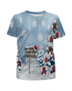 Заказать детскую футболку в Москве. Футболка с полной запечаткой для девочек Christmas от THE_NISE  - готовые дизайны и нанесение принтов.