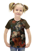 Заказать детскую футболку в Москве. Футболка с полной запечаткой для девочек Ваза с цветами (Ян ван Хёйсум) от trend - готовые дизайны и нанесение принтов.