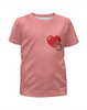 Заказать детскую футболку в Москве. Футболка с полной запечаткой для девочек Лайк Сердце от MariYang  - готовые дизайны и нанесение принтов.