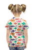 Заказать детскую футболку в Москве. Футболка с полной запечаткой для девочек Рыбки от Romanova - готовые дизайны и нанесение принтов.
