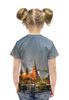 Заказать детскую футболку в Москве. Футболка с полной запечаткой для девочек Moscow от Fil6 - готовые дизайны и нанесение принтов.