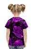 Заказать детскую футболку в Москве. Футболка с полной запечаткой для девочек Розы в цвету от THE_NISE  - готовые дизайны и нанесение принтов.