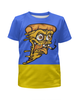 Заказать детскую футболку в Москве. Футболка с полной запечаткой для девочек Пицца зомби от ПРИНТЫ ПЕЧАТЬ  - готовые дизайны и нанесение принтов.
