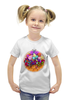 Заказать детскую футболку в Москве. Футболка с полной запечаткой для девочек Новый год от FireFoxa - готовые дизайны и нанесение принтов.