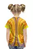 Заказать детскую футболку в Москве. Футболка с полной запечаткой для девочек Желтый струйчатый мотив от Alexey Evsyunin - готовые дизайны и нанесение принтов.