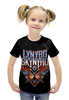 Заказать детскую футболку в Москве. Футболка с полной запечаткой для девочек Lynyrd Skynyrd от ПРИНТЫ ПЕЧАТЬ  - готовые дизайны и нанесение принтов.