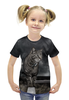 Заказать детскую футболку в Москве. Футболка с полной запечаткой для девочек Котик от weeert - готовые дизайны и нанесение принтов.