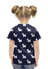 Заказать детскую футболку в Москве. Футболка с полной запечаткой для девочек Собачки от THE_NISE  - готовые дизайны и нанесение принтов.