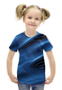 Заказать детскую футболку в Москве. Футболка с полной запечаткой для девочек Звуковые волны от THE_NISE  - готовые дизайны и нанесение принтов.