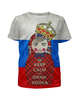 Заказать детскую футболку в Москве. Футболка с полной запечаткой для девочек Keep Calm Matryoshka  от Leichenwagen - готовые дизайны и нанесение принтов.