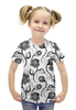 Заказать детскую футболку в Москве. Футболка с полной запечаткой для девочек Абстрактные цветы от irinavk - готовые дизайны и нанесение принтов.