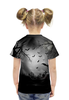 Заказать детскую футболку в Москве. Футболка с полной запечаткой для девочек Хэллоуинская ночь от Илья Щеблецов - готовые дизайны и нанесение принтов.