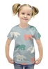 Заказать детскую футболку в Москве. Футболка с полной запечаткой для девочек  медведи от THE_NISE  - готовые дизайны и нанесение принтов.