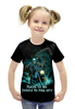 Заказать детскую футболку в Москве. Футболка с полной запечаткой для девочек Skull Rider от Leichenwagen - готовые дизайны и нанесение принтов.