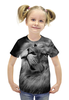 Заказать детскую футболку в Москве. Футболка с полной запечаткой для девочек Лёвушка от advai - готовые дизайны и нанесение принтов.