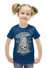 Заказать детскую футболку в Москве. Футболка с полной запечаткой для девочек Футбол от Ирина - готовые дизайны и нанесение принтов.