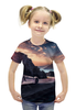 Заказать детскую футболку в Москве. Футболка с полной запечаткой для девочек Машина и Природа от hardstore - готовые дизайны и нанесение принтов.