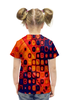 Заказать детскую футболку в Москве. Футболка с полной запечаткой для девочек Яркие кубики от THE_NISE  - готовые дизайны и нанесение принтов.