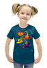 Заказать детскую футболку в Москве. Футболка с полной запечаткой для девочек Tea time  от ПРИНТЫ ПЕЧАТЬ  - готовые дизайны и нанесение принтов.