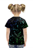 Заказать детскую футболку в Москве. Футболка с полной запечаткой для девочек  Кот и звезды от THE_NISE  - готовые дизайны и нанесение принтов.