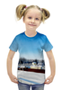 Заказать детскую футболку в Москве. Футболка с полной запечаткой для девочек Зима. Мороз. Солнце. от mrs-snit@yandex.ru - готовые дизайны и нанесение принтов.