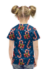 Заказать детскую футболку в Москве. Футболка с полной запечаткой для девочек лисенок от THE_NISE  - готовые дизайны и нанесение принтов.