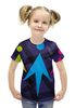 Заказать детскую футболку в Москве. Футболка с полной запечаткой для девочек Человечки от Galina Museridze - готовые дизайны и нанесение принтов.