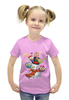 Заказать детскую футболку в Москве. Футболка с полной запечаткой для девочек Снеговик от Ирина - готовые дизайны и нанесение принтов.