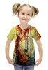 Заказать детскую футболку в Москве. Футболка с полной запечаткой для девочек Осенняя роща от THE_NISE  - готовые дизайны и нанесение принтов.