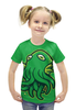 Заказать детскую футболку в Москве. Футболка с полной запечаткой для девочек Octopus / Осьминог от crash - готовые дизайны и нанесение принтов.