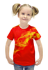 Заказать детскую футболку в Москве. Футболка с полной запечаткой для девочек FIRE! от Алексс Неро - готовые дизайны и нанесение принтов.