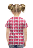 Заказать детскую футболку в Москве. Футболка с полной запечаткой для девочек Розовое сердце от THE_NISE  - готовые дизайны и нанесение принтов.