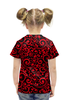 Заказать детскую футболку в Москве. Футболка с полной запечаткой для девочек Красный узор от THE_NISE  - готовые дизайны и нанесение принтов.