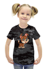 Заказать детскую футболку в Москве. Футболка с полной запечаткой для девочек Собачка от Yaroslava - готовые дизайны и нанесение принтов.