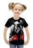 Заказать детскую футболку в Москве. Футболка с полной запечаткой для девочек Носорог Боксёр от printik - готовые дизайны и нанесение принтов.