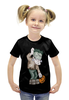 Заказать детскую футболку в Москве. Футболка с полной запечаткой для девочек Чудовище Франкенштейна от THE_NISE  - готовые дизайны и нанесение принтов.