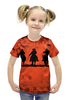 Заказать детскую футболку в Москве. Футболка с полной запечаткой для девочек Дикий Запад от ПРИНТЫ ПЕЧАТЬ  - готовые дизайны и нанесение принтов.