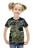 Заказать детскую футболку в Москве. Футболка с полной запечаткой для девочек Кот у Лукоморья от hontor - готовые дизайны и нанесение принтов.
