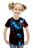 Заказать детскую футболку в Москве. Футболка с полной запечаткой для девочек Смесь цветов от THE_NISE  - готовые дизайны и нанесение принтов.