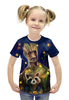 Заказать детскую футболку в Москве. Футболка с полной запечаткой для девочек Галактика  от ПРИНТЫ ПЕЧАТЬ  - готовые дизайны и нанесение принтов.
