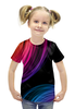 Заказать детскую футболку в Москве. Футболка с полной запечаткой для девочек Абстракция от BeliySlon - готовые дизайны и нанесение принтов.