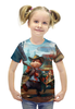 Заказать детскую футболку в Москве. Футболка с полной запечаткой для девочек Rescue Rangers от ПРИНТЫ ПЕЧАТЬ  - готовые дизайны и нанесение принтов.