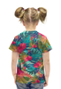 Заказать детскую футболку в Москве. Футболка с полной запечаткой для девочек Джунгли от BeliySlon - готовые дизайны и нанесение принтов.