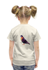Заказать детскую футболку в Москве. Футболка с полной запечаткой для девочек Полигональный голубь от cherdantcev - готовые дизайны и нанесение принтов.